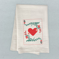 Queen of Hearts - Valentine's Day Cotton Tea Towel