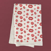 Kisses - Valentine's Day Cotton Tea Towel