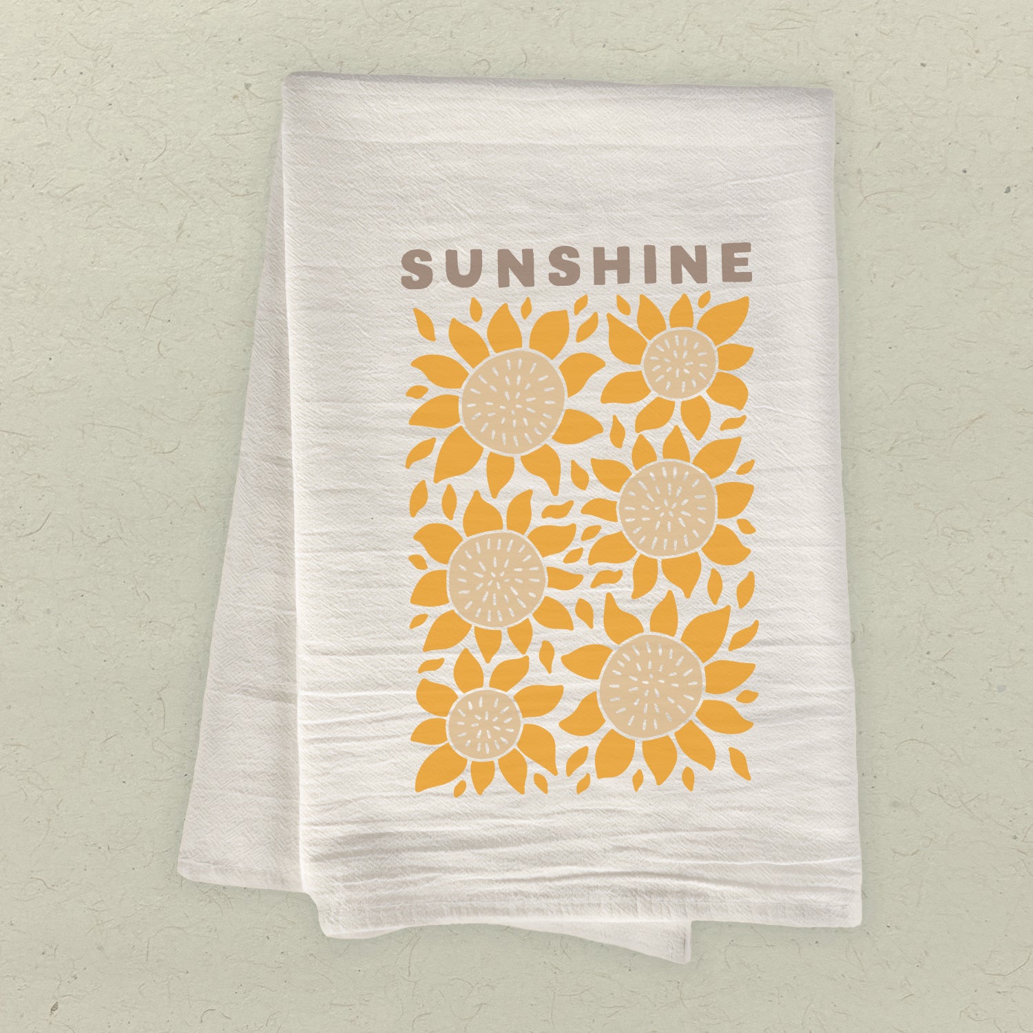 Sunflower Poster - Cotton Tea Towel