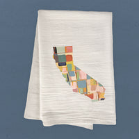 Abstract Painted States - Cotton Tea Towel