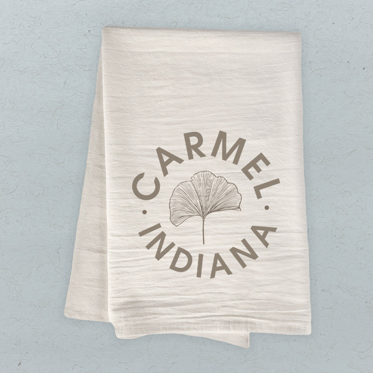 Ginkgo Leaf City State - Custom Cotton Tea Towel