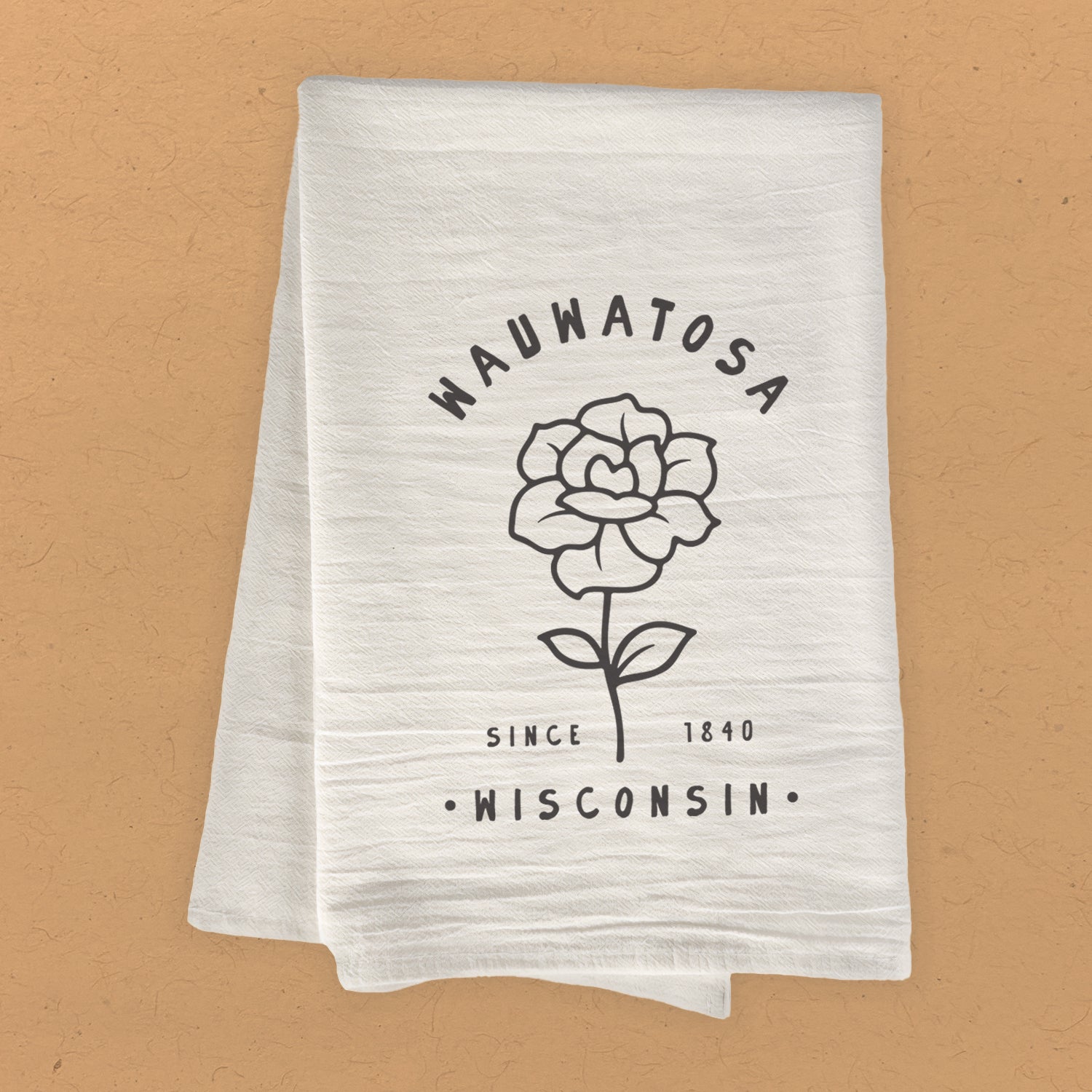 Rose City State Est - Custom Cotton Tea Towel