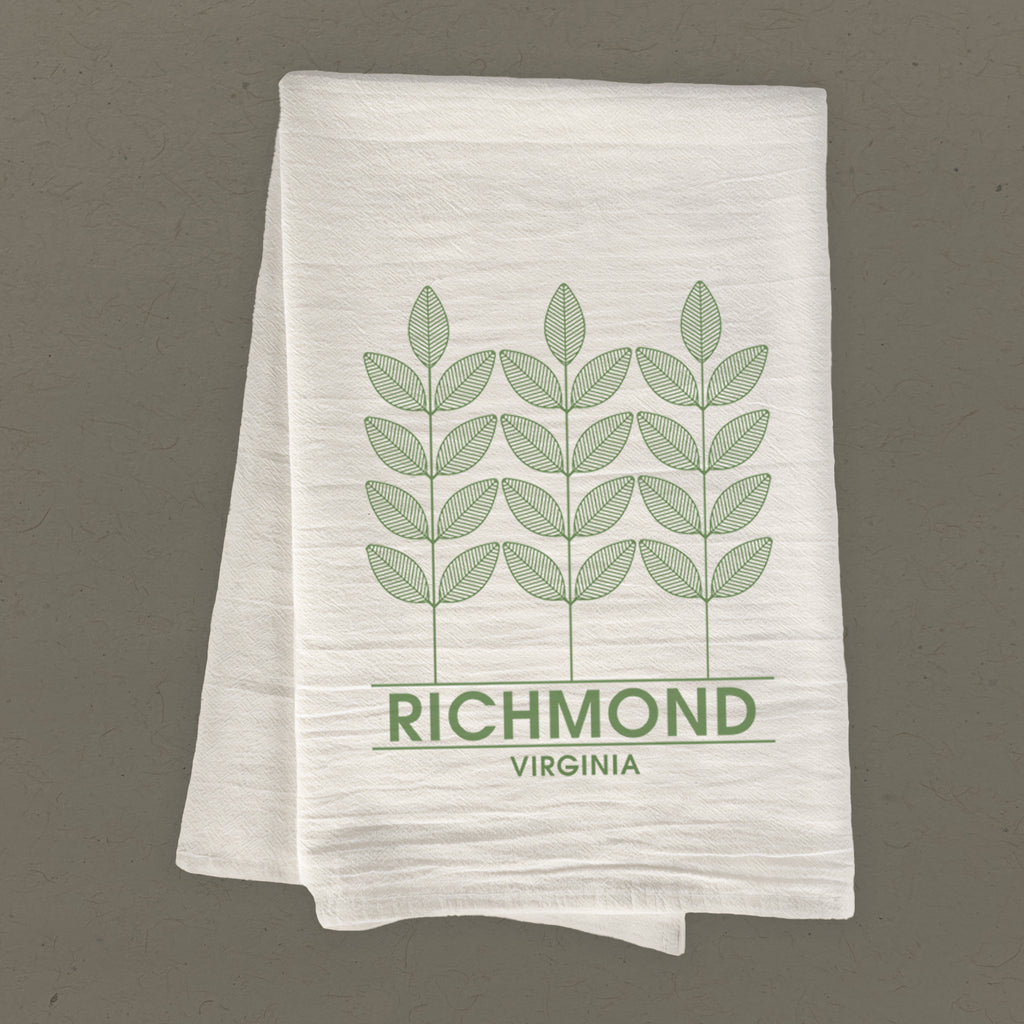 Three Plants City State - Custom Cotton Tea Towel
