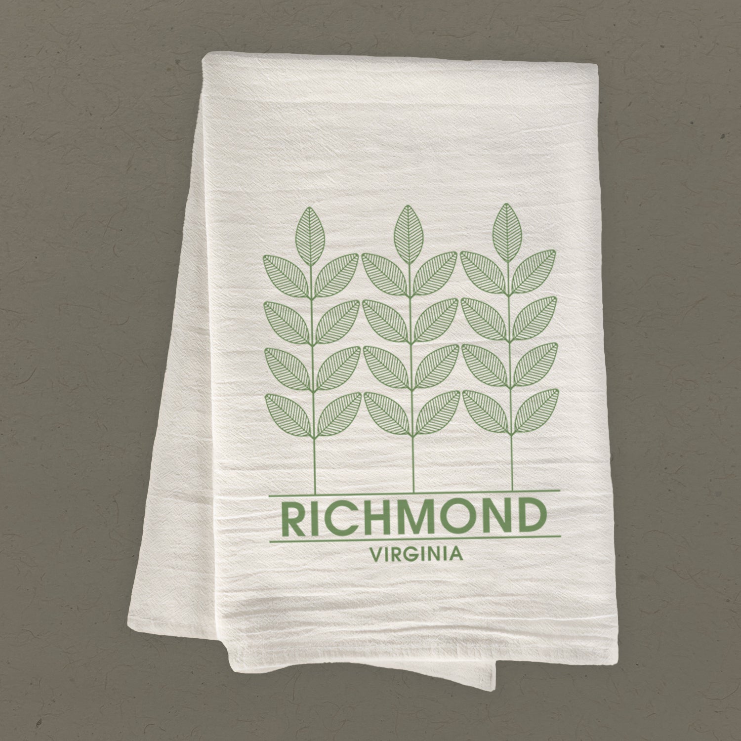 Three Plants City State - Custom Cotton Tea Towel