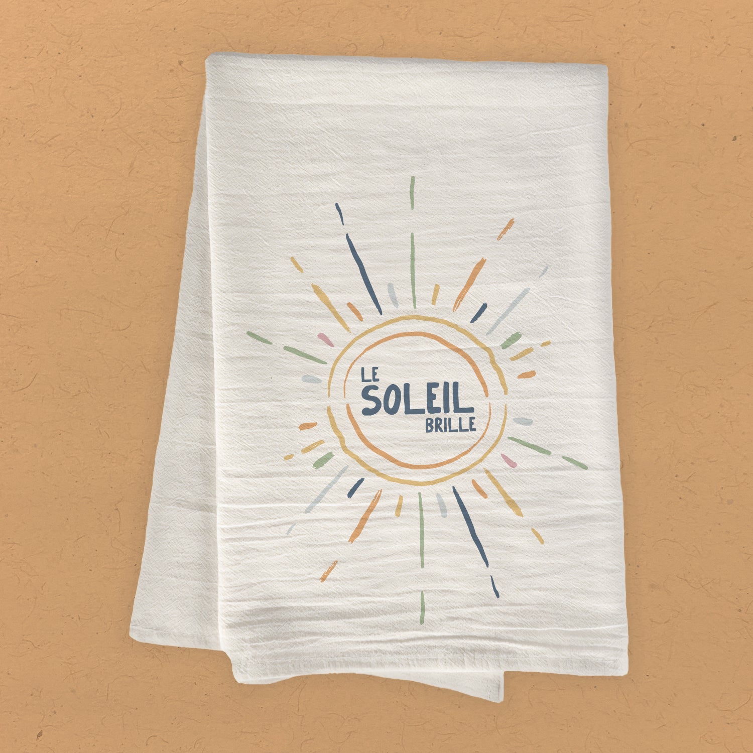 Le Soleil Brille (The Sun is Shining) - Cotton Tea Towel