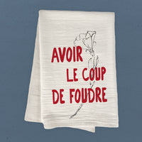 Avoir le Coup de Foudre (Love at First Sight) - Cotton Tea Towel