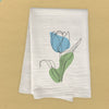 Blue Hand Drawn Tulip - Cotton Tea Towel