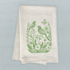 Linocut Spring Birds - Cotton Tea Towel