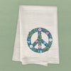 Floral Peace Sign - Cotton Tea Towel