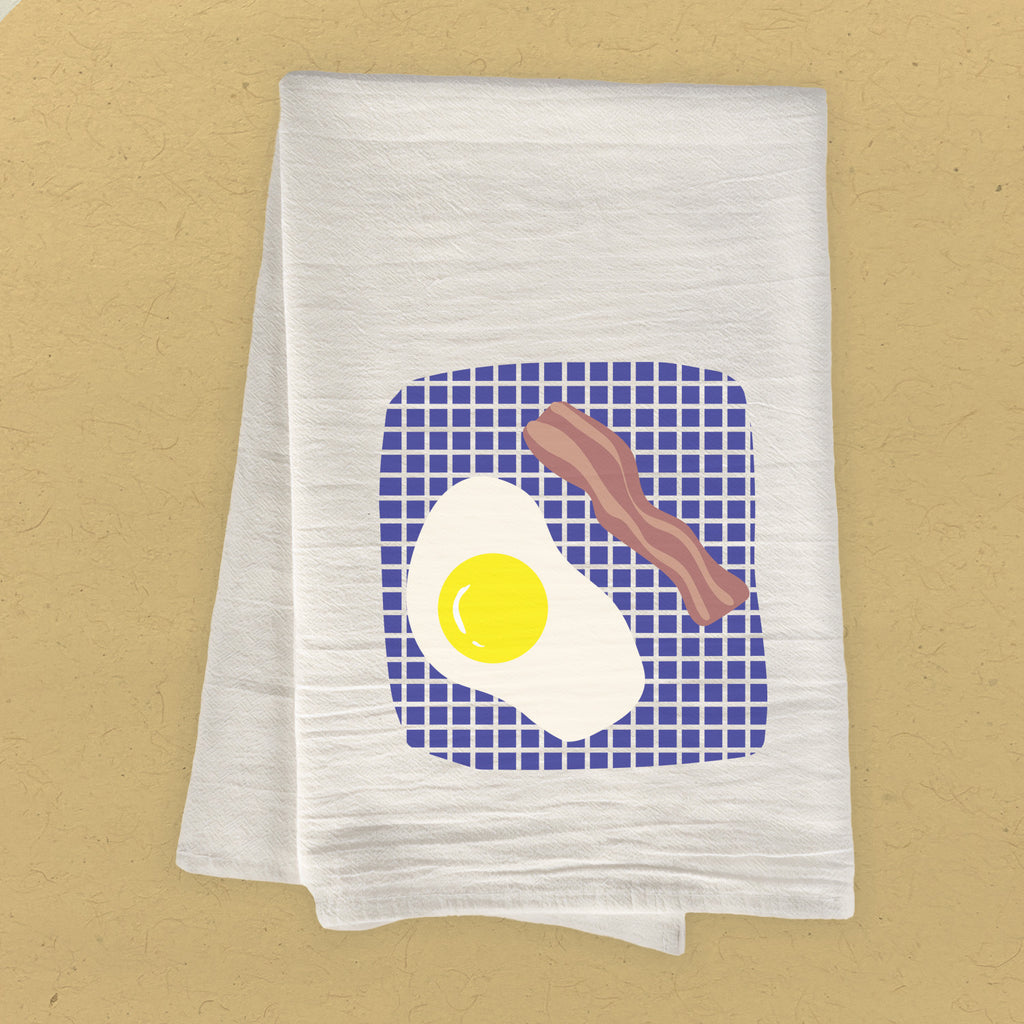 Eggs and Bacon - Customizable Cotton Tea Towel