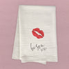 Bisou xx - Valentine's Day Cotton Tea Towel