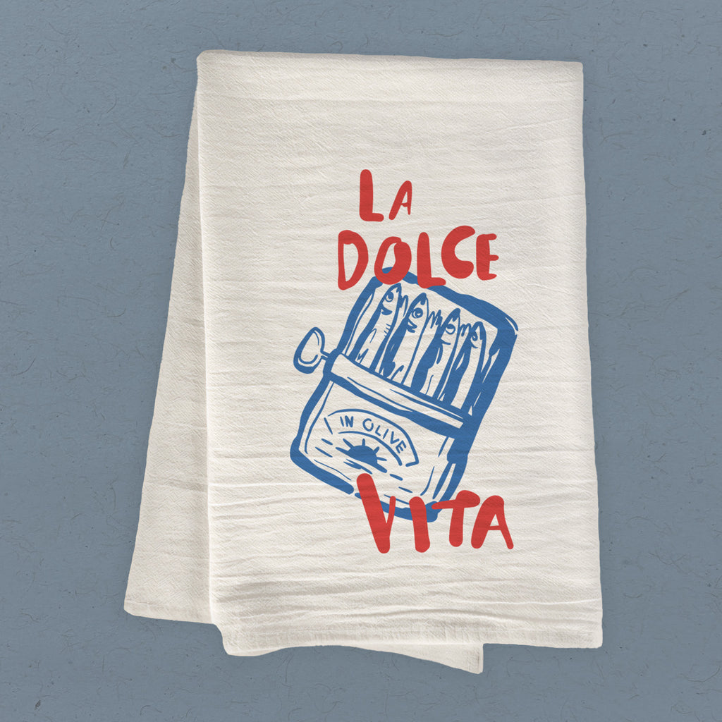 La Dolce Vita Sardines - Cotton Tea Towel