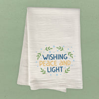 Wishing Peace and Light - Cotton Tea Towel