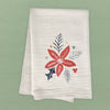 Hand Drawn Red Poinsettia - Cotton Tea Towel