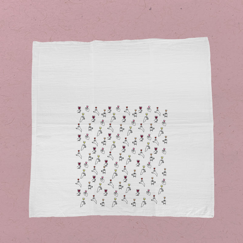 Wine Hands - Cotton Tea Towel