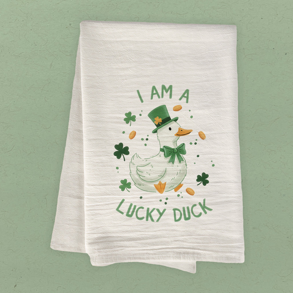 I Am A Lucky Duck - Cotton Tea Towel