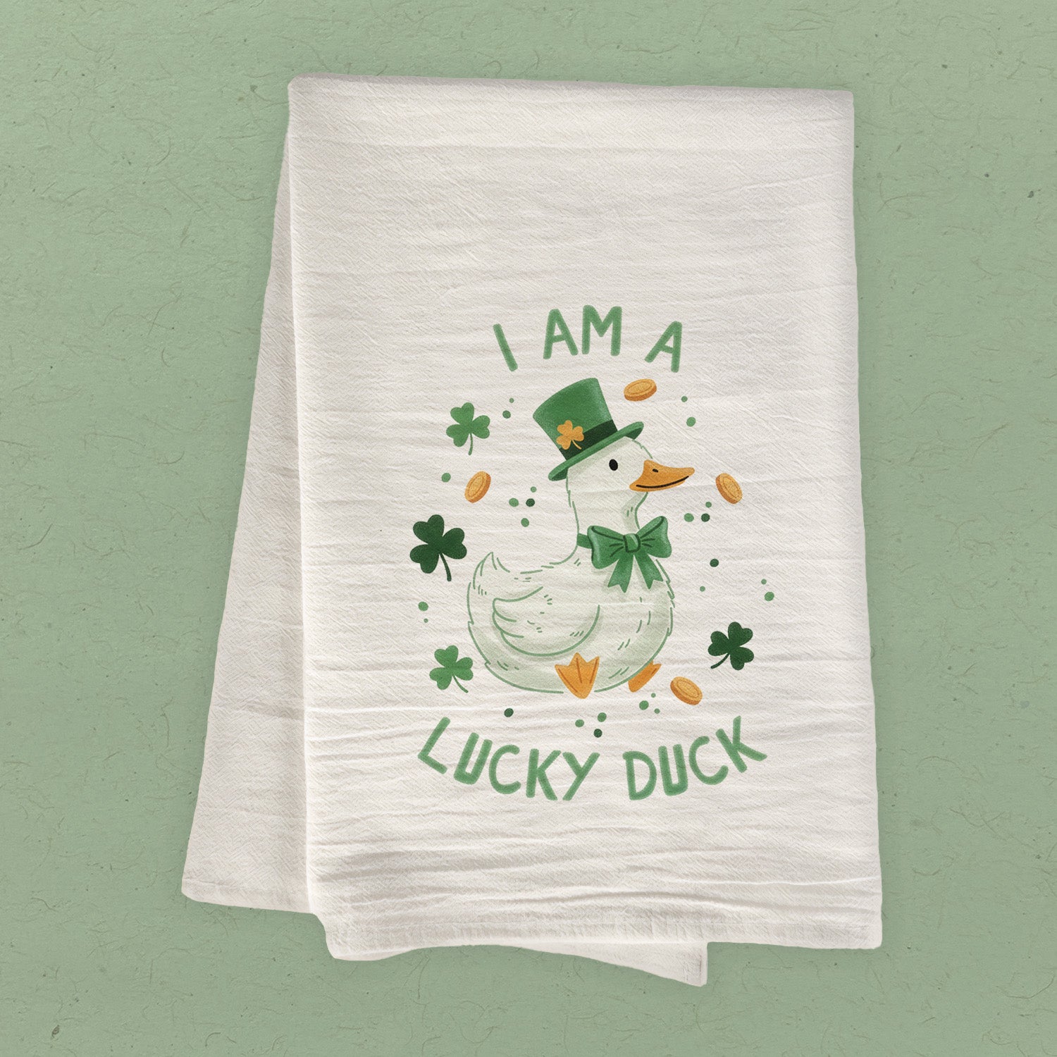 I Am A Lucky Duck - Cotton Tea Towel