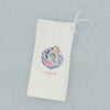 Painted Floral Ornament - Custom Canvas Wine Bag