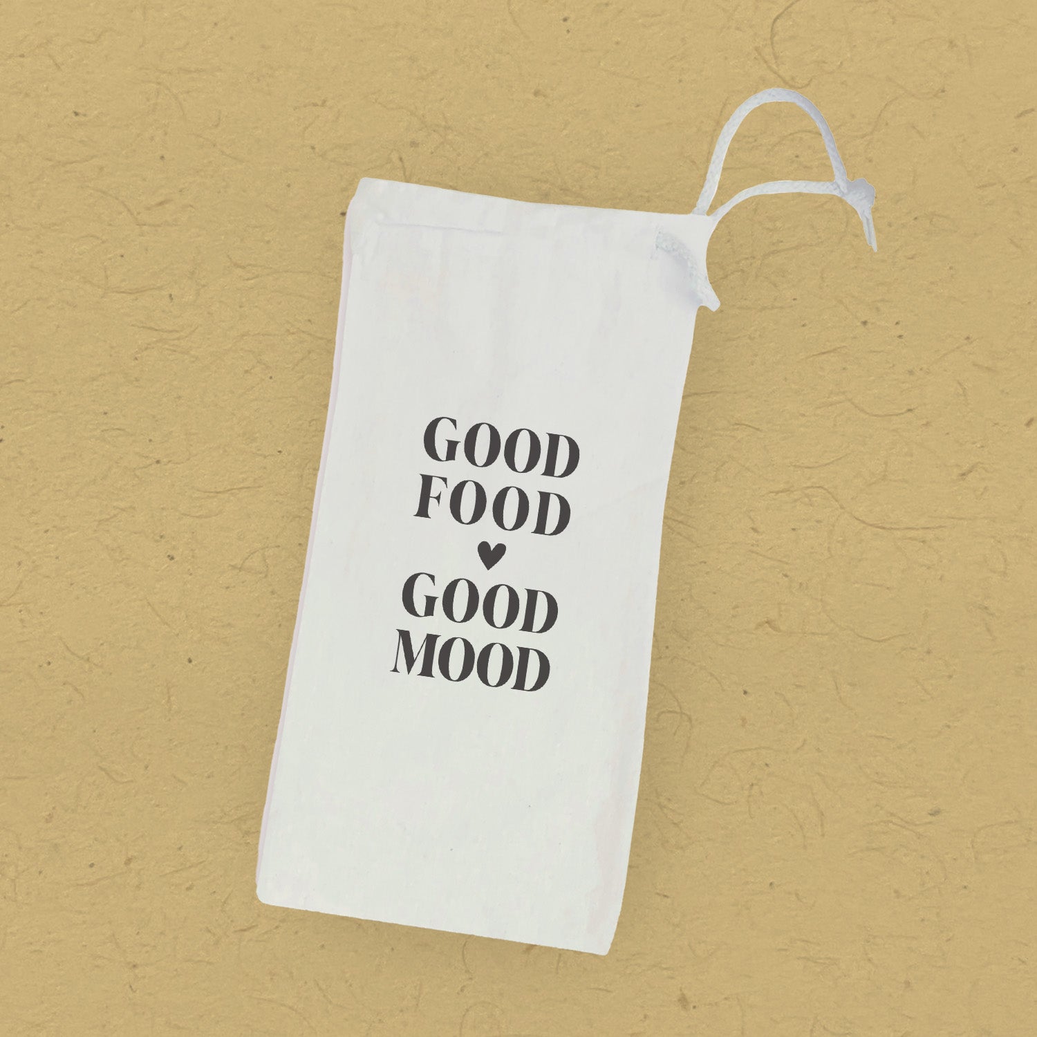 Good Food Good Mood - Canvas Wine Bag