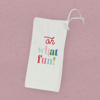 Oh What Fun - Canvas Wine Bag