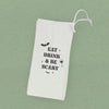Eat, Drink, & Be Scary - Halloween Canvas Wine Bag