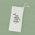 Eat, Drink, & Be Scary - Halloween Canvas Wine Bag