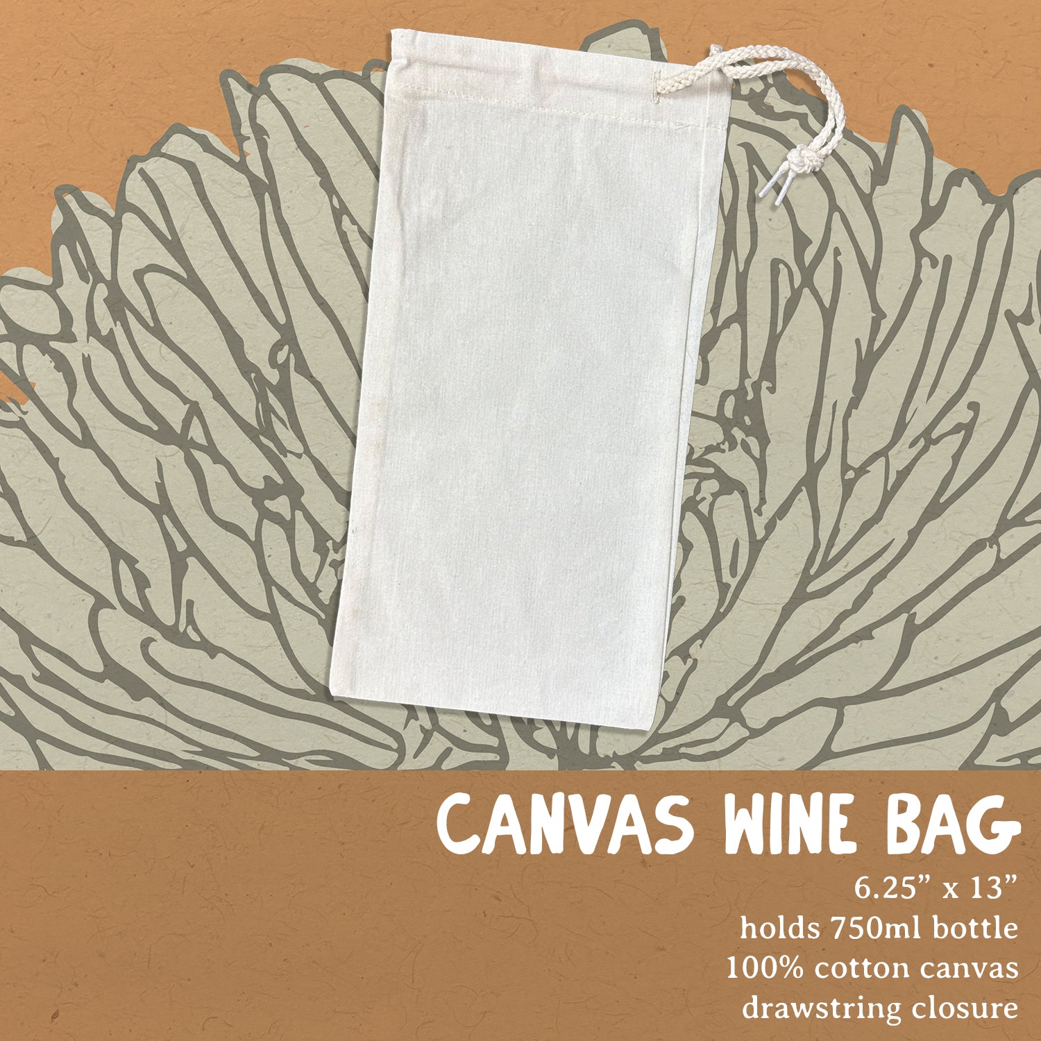 Hometown - Custom Canvas Wine Bag