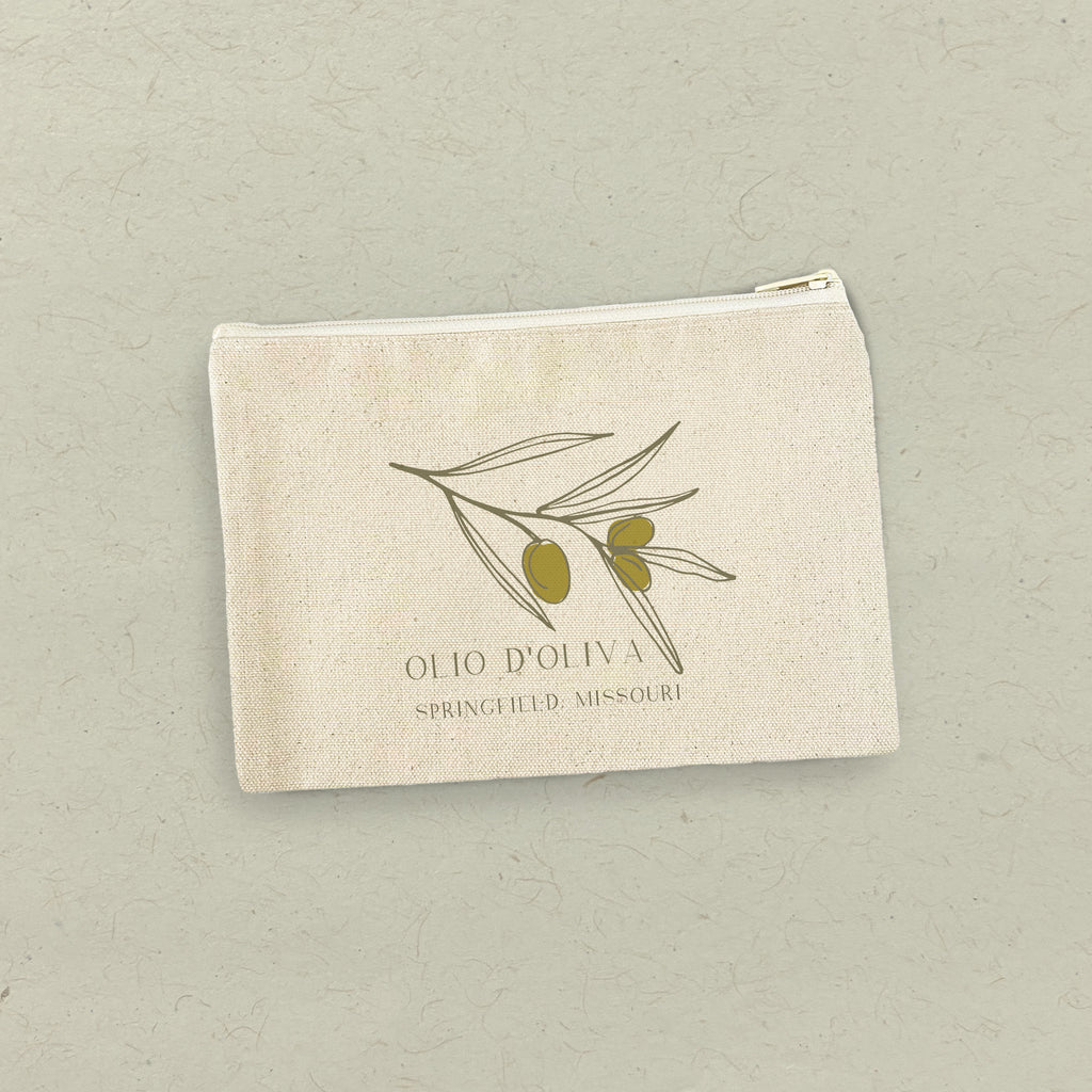 Olio d'Oliva City State - Custom Canvas Zipper Pouch