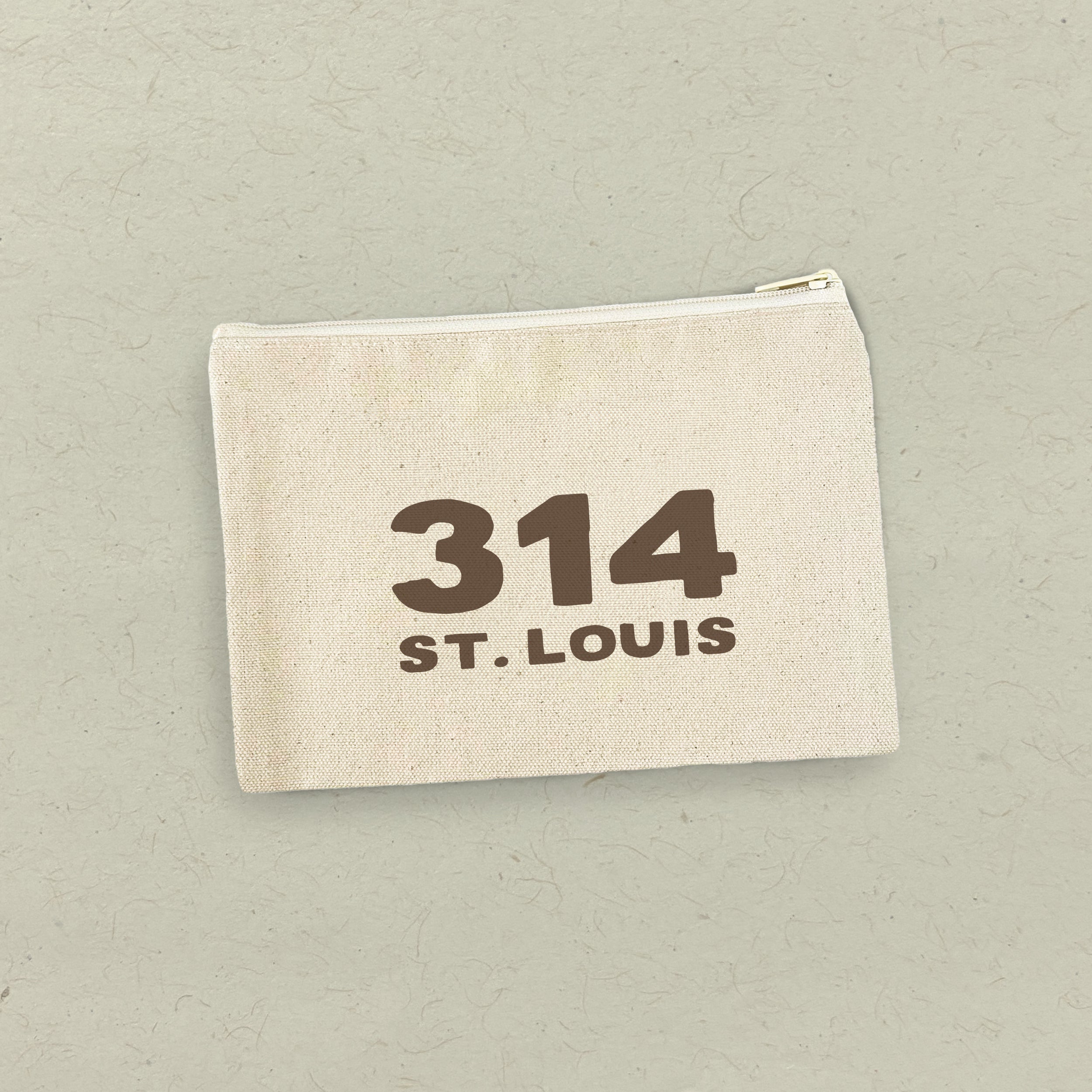 Bold Area Code and City - Custom Canvas Zipper Pouch