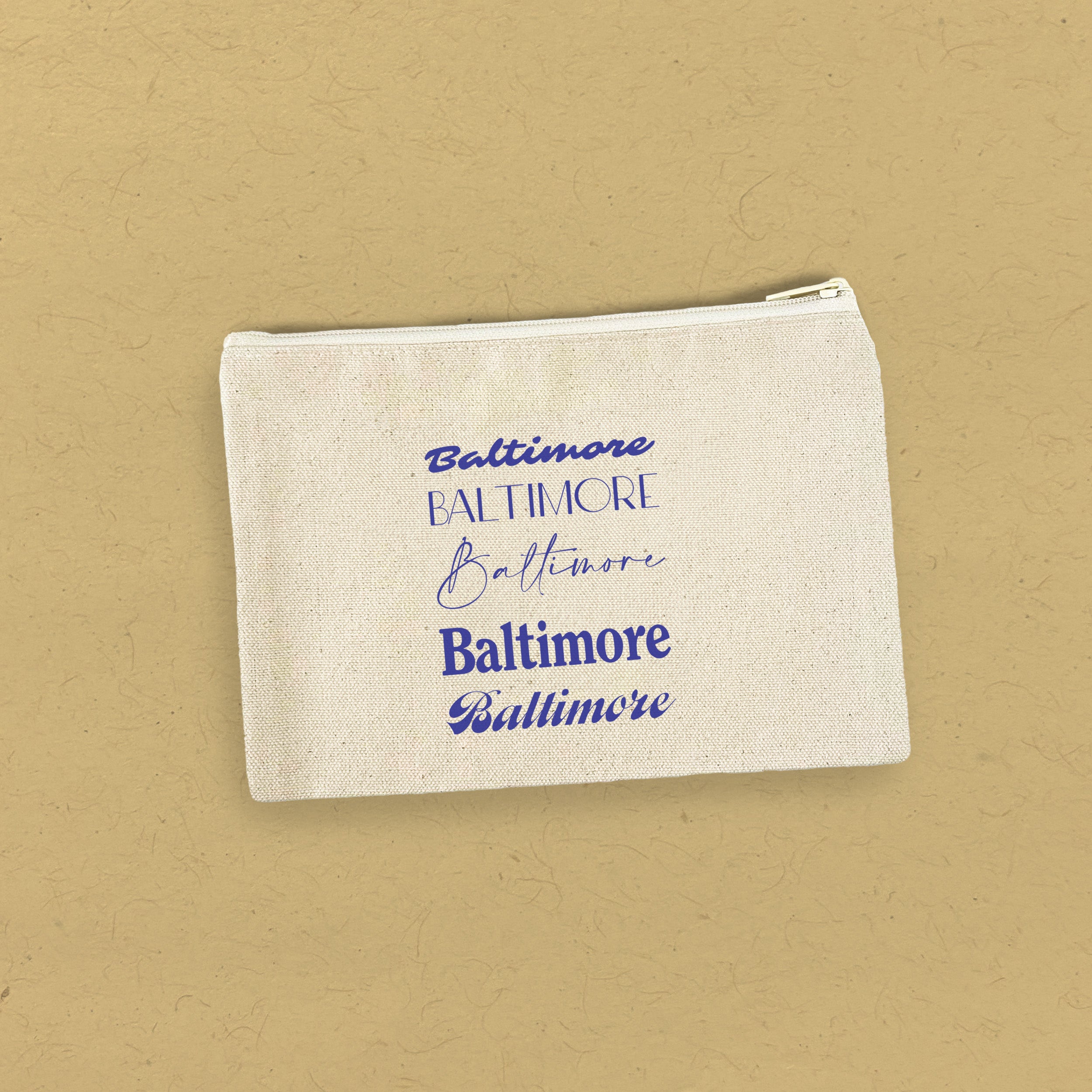 Mixed Fonts - Custom Canvas Zipper Pouch