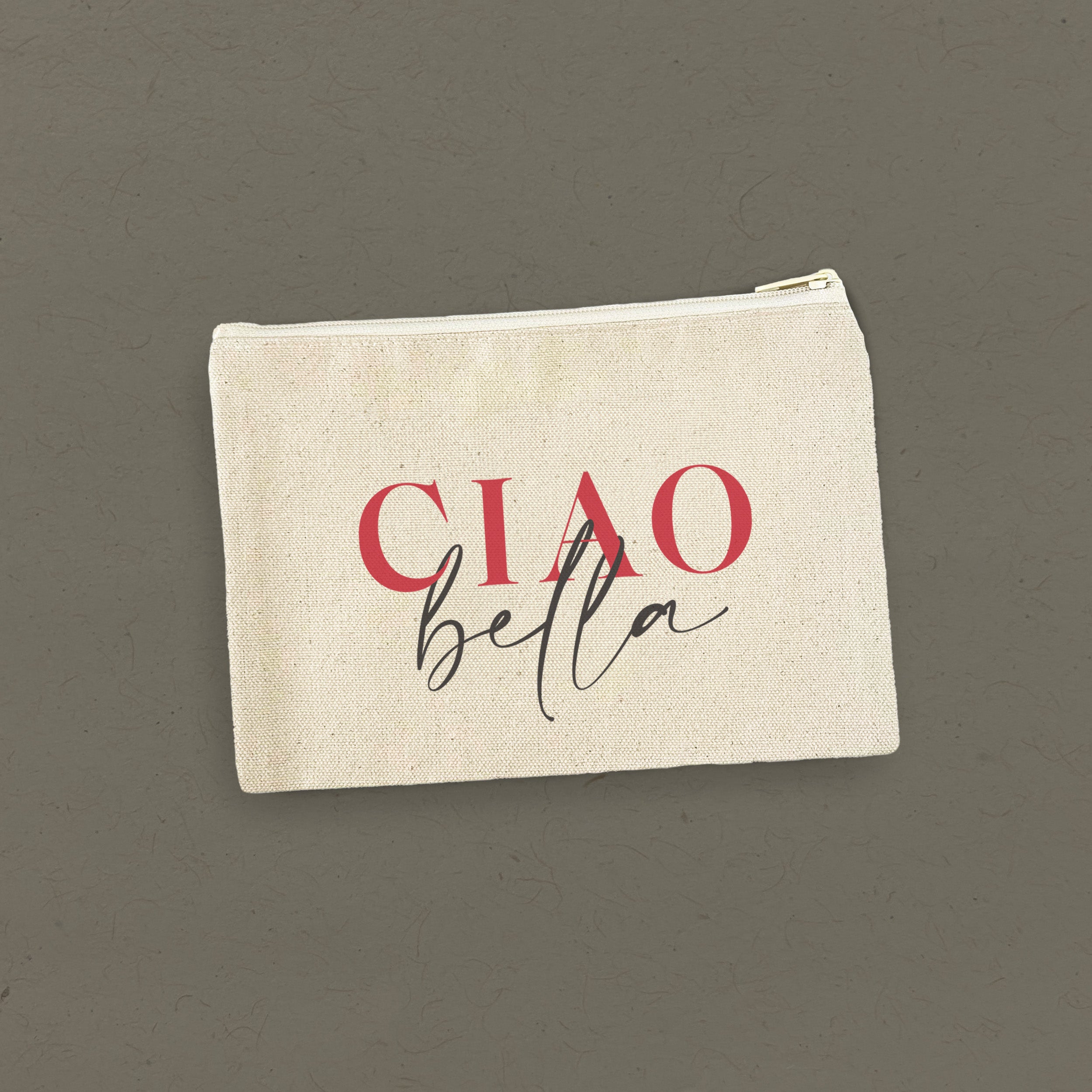 Ciao Bella - Canvas Zipper Pouch