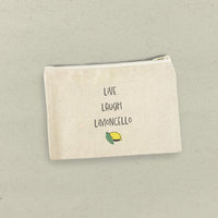 Live, Love, Limoncello - Canvas Zipper Pouch