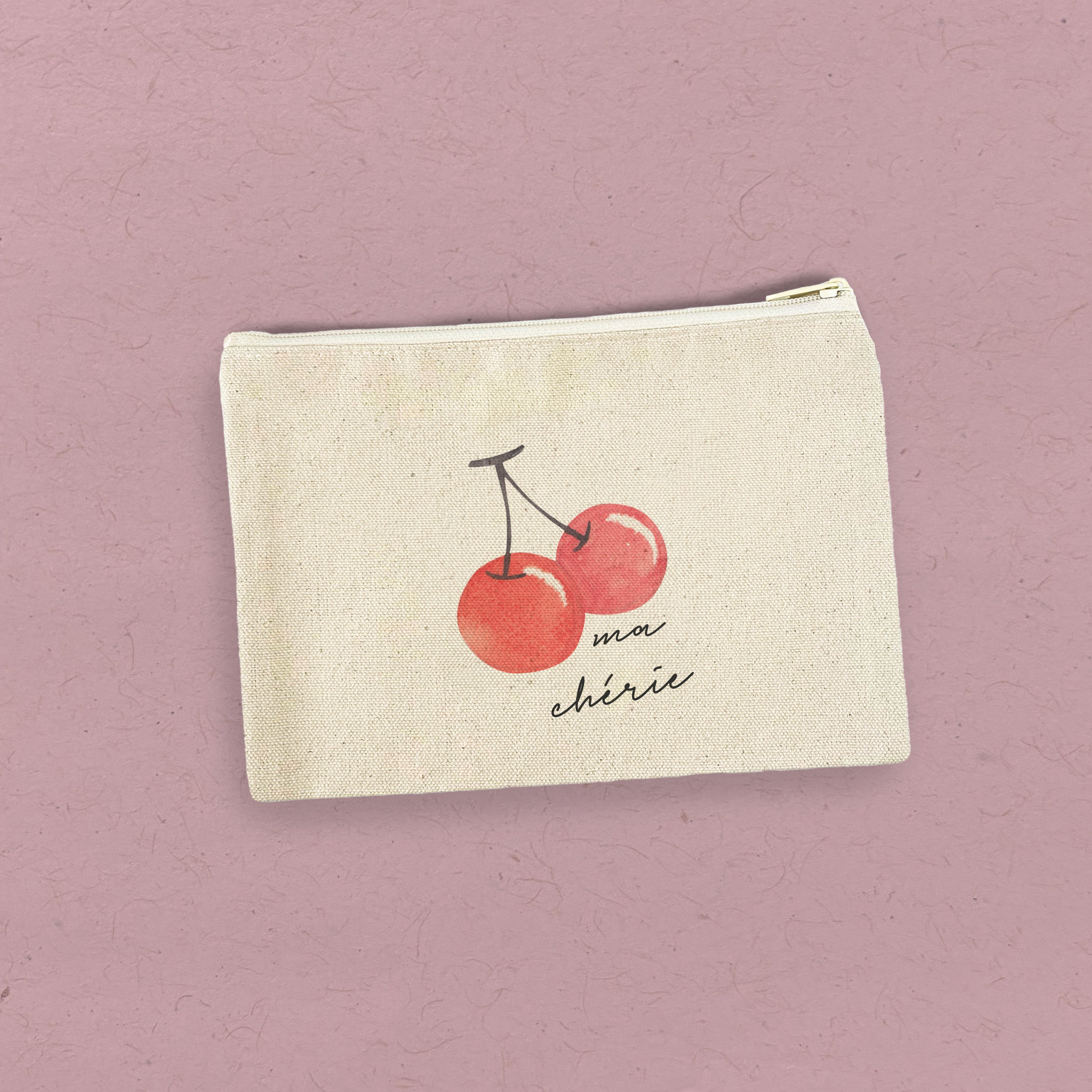 Ma Cherie - Valentine's Canvas Zipper Pouch