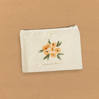 Le Jardin Fleuri Yellow - Spring Canvas Zipper Pouch