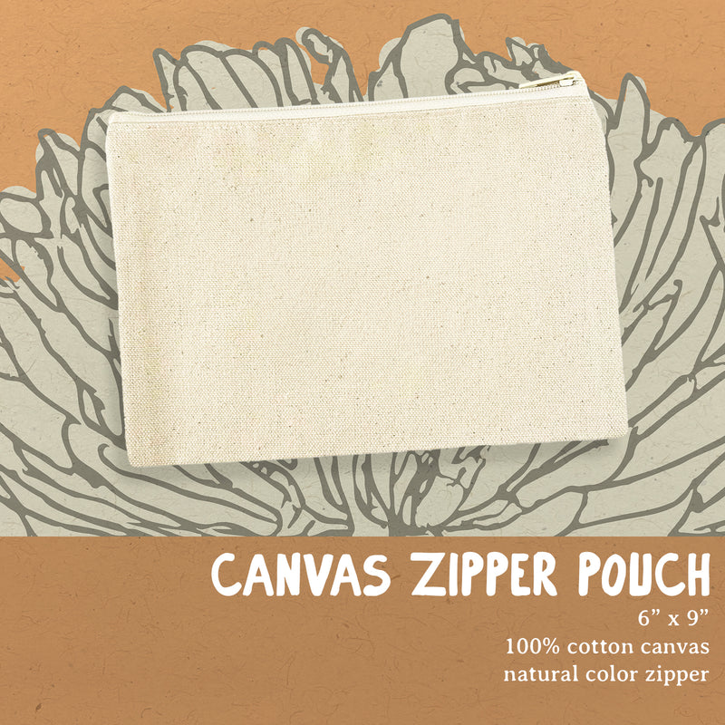 Wine Chic - Canvas Zipper Pouch