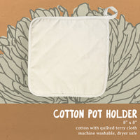 Wine and Glasses - Cotton Pot Holder