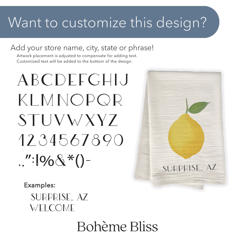 Linocut Spring Birds - Customizable Cotton Tea Towel