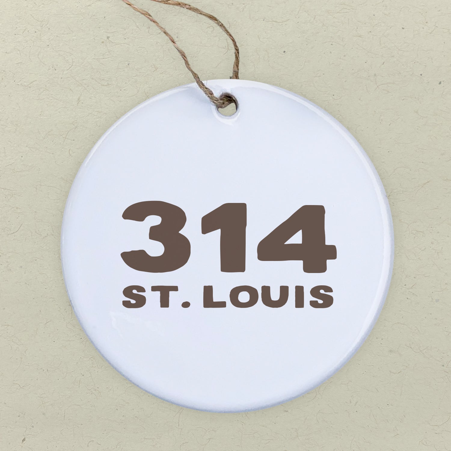 Bold Area Code and City - Custom Ornament