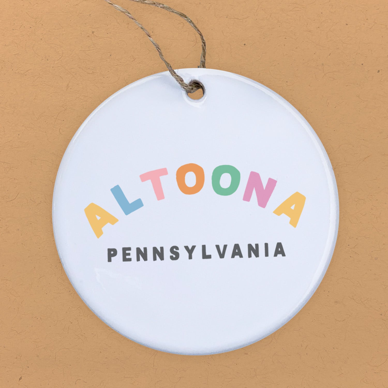Colorful City/State - Custom Ornament