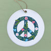 Floral Peace Sign - Ornament