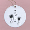 Wine and Glasses - Ornament