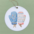 Nordic Floral Mittens - Ornament
