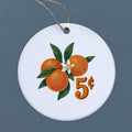 Oranges Vintage Lettered Sign - Ornament