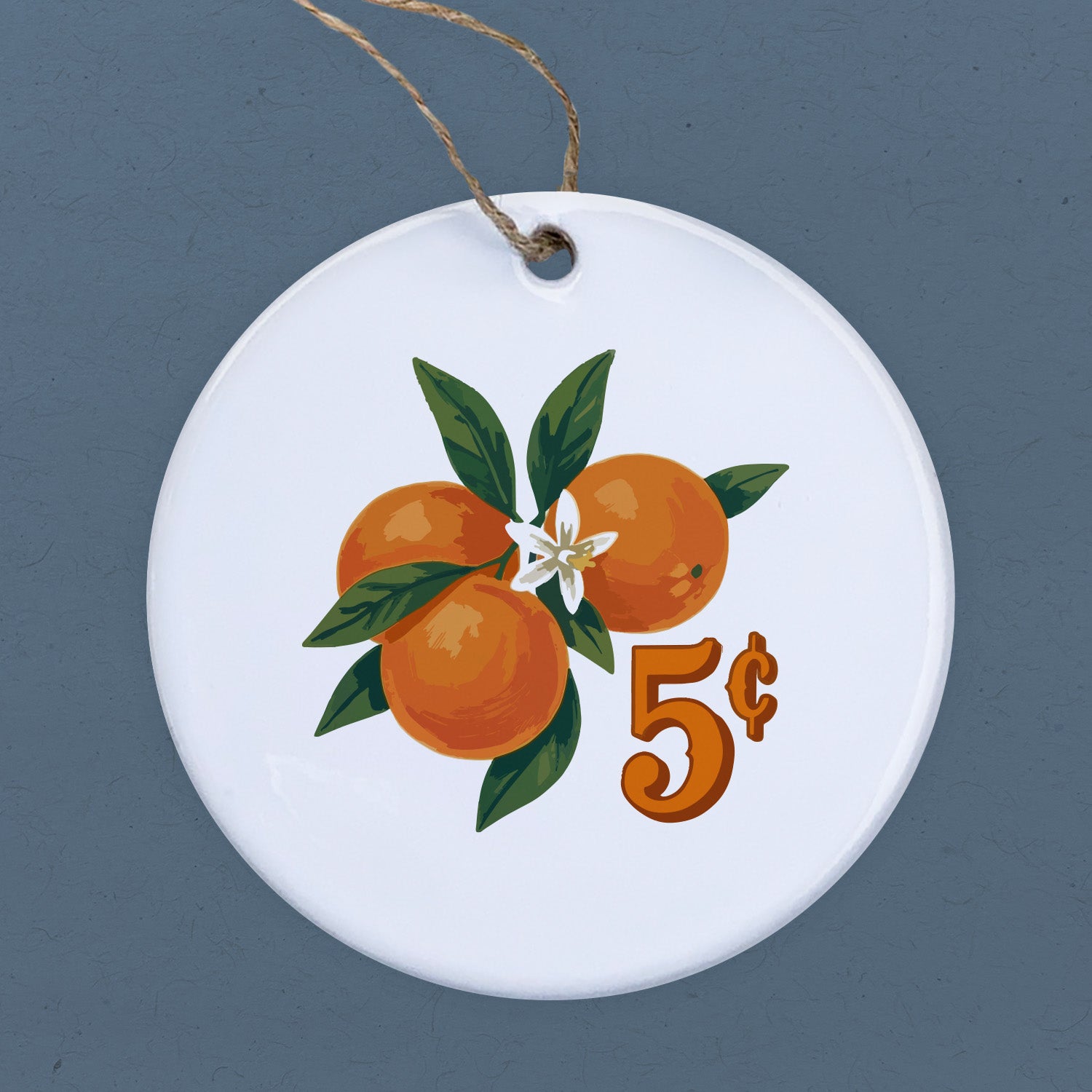Oranges Vintage Lettered Sign - Ornament
