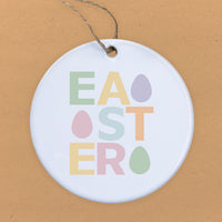 Easter Text with Eggs - Ornament