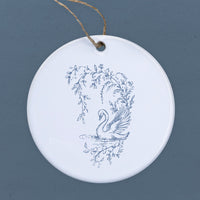 Swan Toile - Spring Ornament