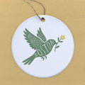 Bird with Flower Silhouette - Custom Ornament