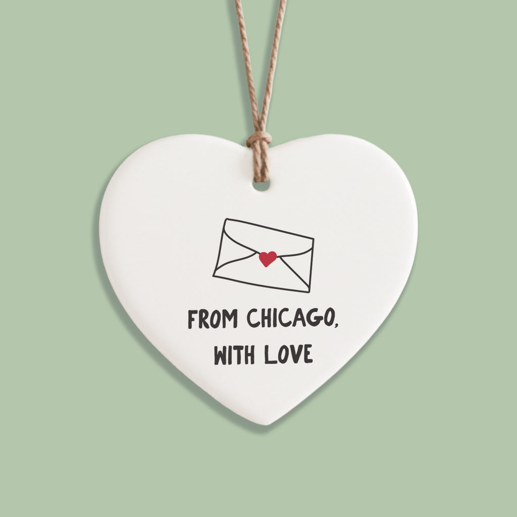 From City With Love - Custom Heart Shaped Ornament