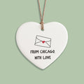 From City With Love - Custom Heart Shaped Ornament