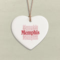 Retro Repeats - Custom Heart Shaped Ornament